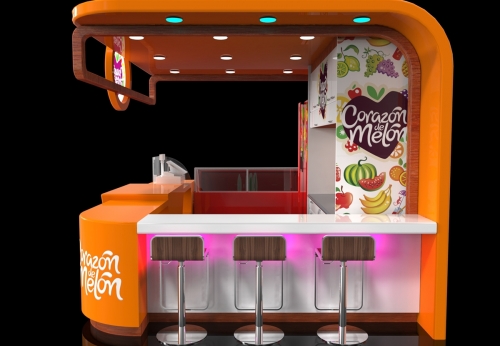 Customized Beverage Kiosk for Juice/Coffee Shop Display