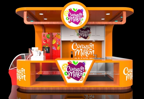 Customized Beverage Kiosk for Juice/Coffee Shop Display