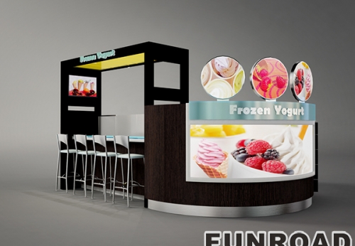 Fast Food Kiosk Counter for Shopping Mall Decoration