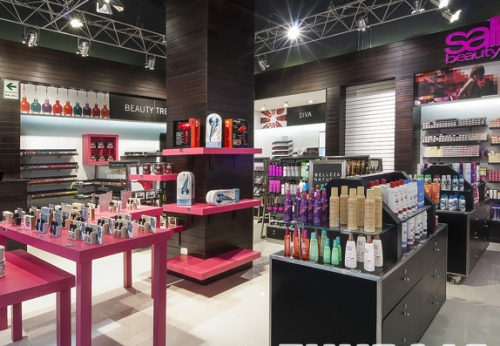 Wooden Retail Cosmetic Display Showcase for Makeup Store Design