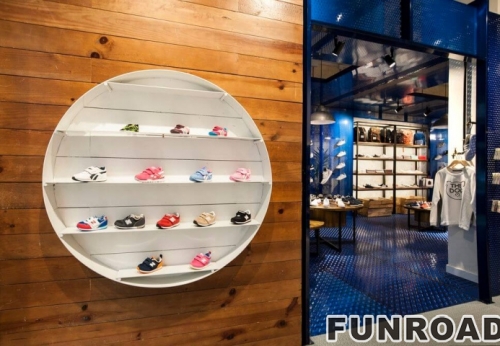 Stylish Custom Display Rack for Brand Shoes Store Interior Design