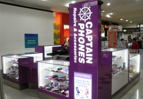 Hot Sale Baking Paint Cell Phone Kiosk Design