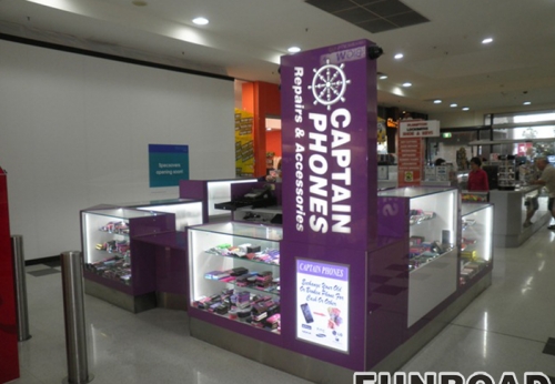 Hot Sale Baking Paint Cell Phone Kiosk Design