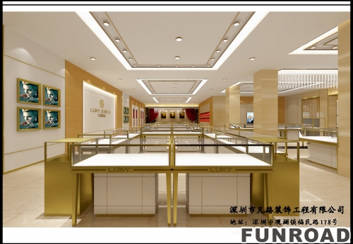 Luxury jewelry store showcase Interior designs