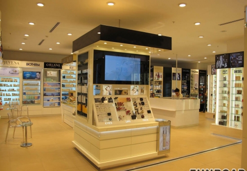 Wooden Showcase Counter for Cosmetic Store Display