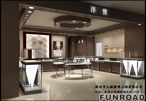 For Jewelry Brand Store Display Counter with Glass Cabinet