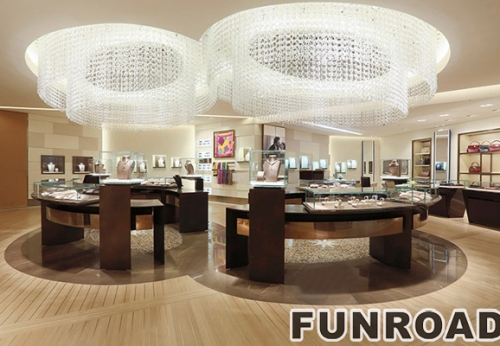 For Shopping Mall Luxury Brand Store Display Counter with Glass Case