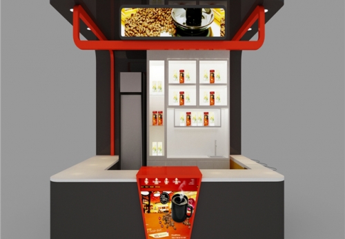 Custom starbucks coffee kiosk, prefab kiosk booth design