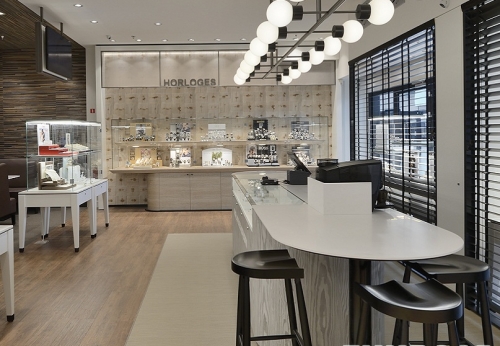 High-end Wood Display Showcase for Jewelry Brand Store Decor