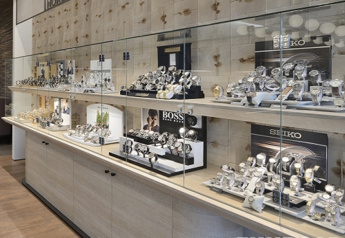 High-end Wood Display Showcase for Jewelry Brand Store Decor