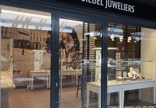 High-end Wood Display Showcase for Jewelry Brand Store Decor