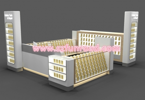 American mall approved cell phone accessories kiosk with mobile phone repair counter