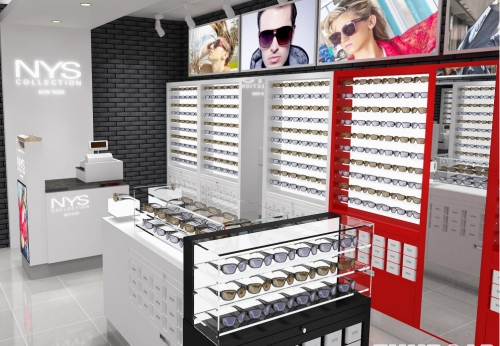 China Factory NYS Sunglasses Display Cabinet for Optical Store Design