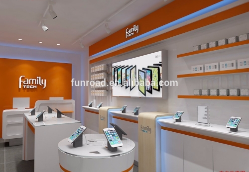 Professional customized high end cellphone store display fixture
