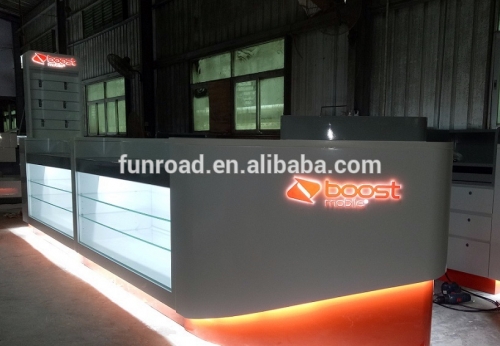 Fashion shopping mall steel baking paint mobile phone kiosk