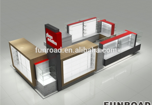 Fashion high end metal cell phone accessories kiosk for shopping mall