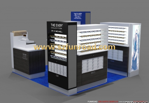 American Sunglass Display Showcase for Shopping Mall Design