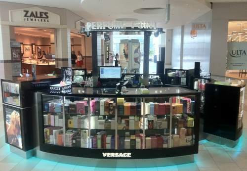 Factory direct sale mall cosmetic kiosk for makeup