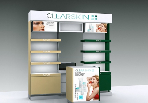 Custom Cosmetic Showcase Cabinet with LED for Beauty Store Furniture