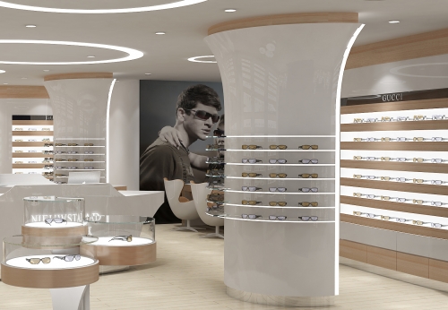 Optical Ark Showcase for Brand Sunglass Store Design
