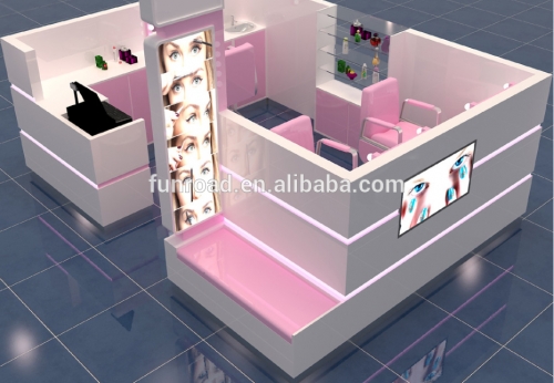 custom cosmetic displays for Hanhoo cosmetics kiosk