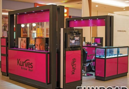 Modern Cosmetic Kiosk  for Shopping Mall Design 