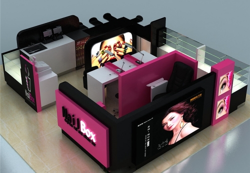 Stylish Cosmetic Display Showcase for Shopping Mall Design