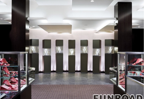 Black Display Showcase for Jewelry Brand Store Furniture