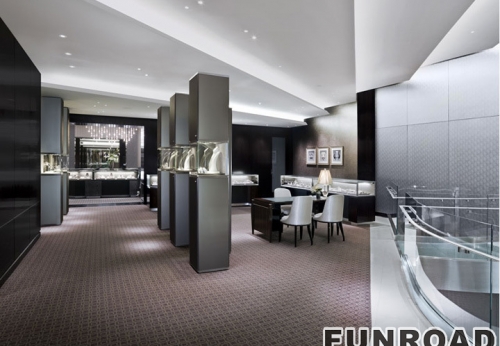 Black Display Showcase for Jewelry Brand Store Furniture