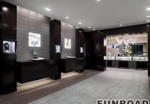 Black Display Showcase for Jewelry Brand Store Furniture