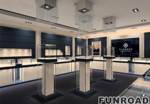 high-end jewelry display cases design