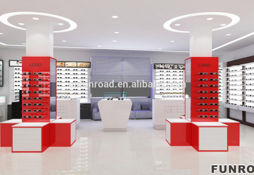 Factory Sale Optical Shop Design Wood Sunglass Display Shelf