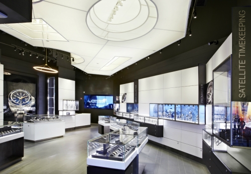 High end retail store watch display counter for shop interior design