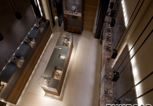 Rectangle Display Showcase for Commercial Jewelry Brand Store