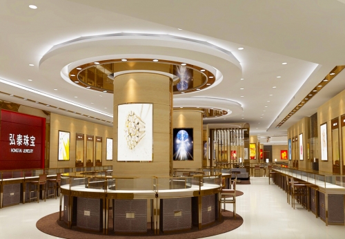 Luxury Wooden Display Showcase for Jewelry Store 