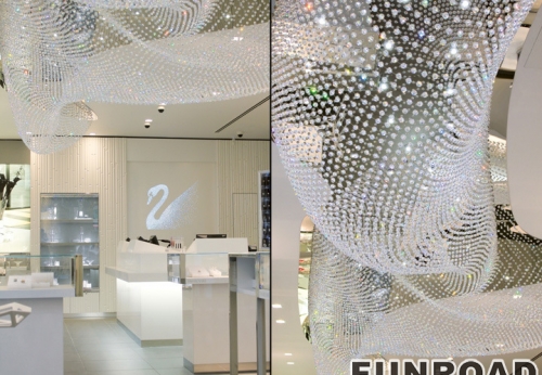 Shopping Mall Jewelry Showcase with Glass Cabinet 