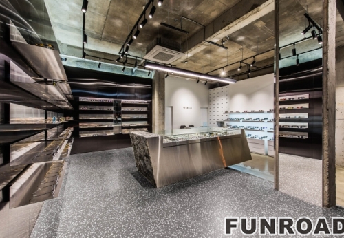 Retail Wood Display Showcase for Optical Store Design