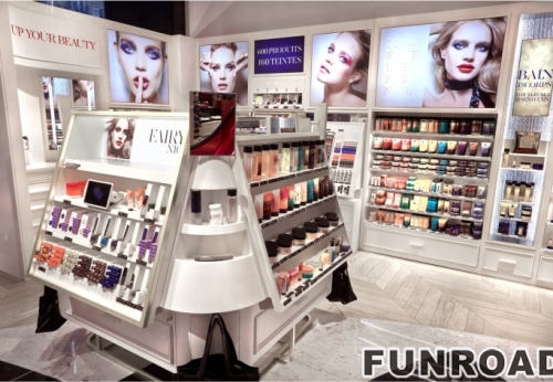Retail Wooden Cosmetic Display Showcase for Beauty Store Fitting | Funroadisplay