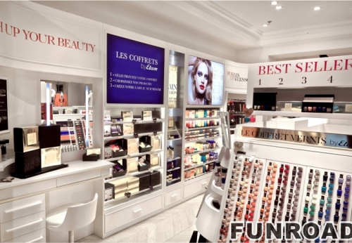 Retail Wooden Cosmetic Display Showcase for Beauty Store Fitting | Funroadisplay