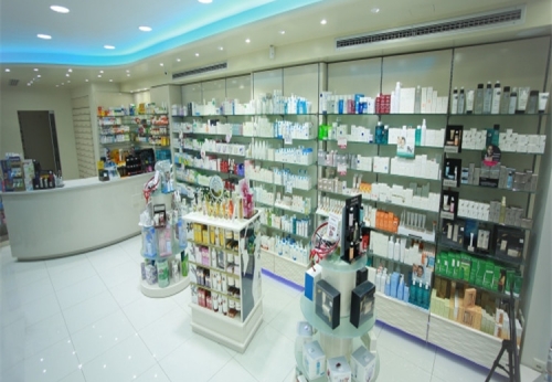 Retail Customized Pharmacy Showcase Counter for Drug Store Decor
