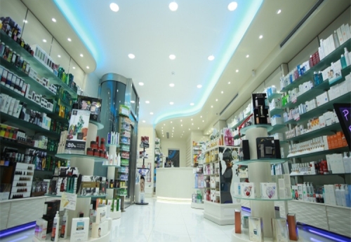 interior design pharmacy store display modern retail store fixtures