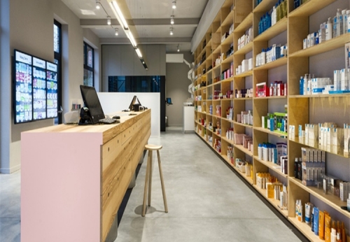 Wooden Pharmacy Display Showcase for Drug Store Furniture