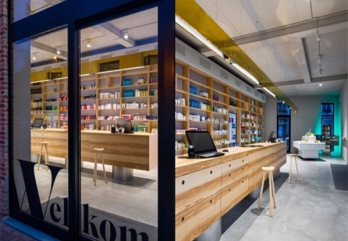 Wooden Pharmacy Display Showcase for Drug Store Furniture