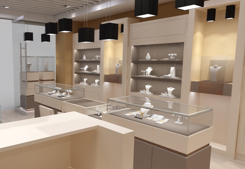 Modern Design for Jewelry Brand Store Display Showcase