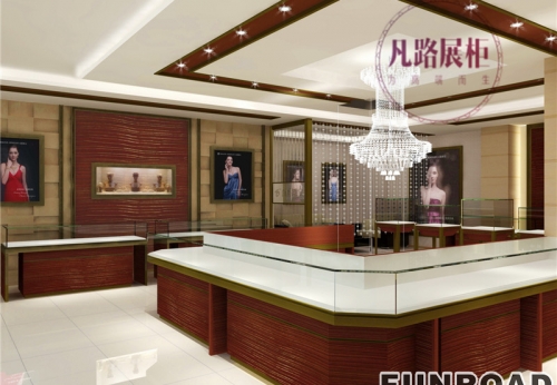 High-end Display Showcase for Jewelry Brand Store Decor