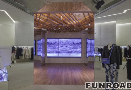 Customized Wooden Display Showcase for Clothing Flagship Store