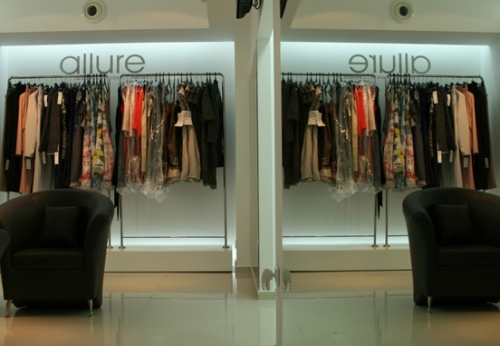 For Mobile Clothes Store Design Wooden Clothing Display Showcase