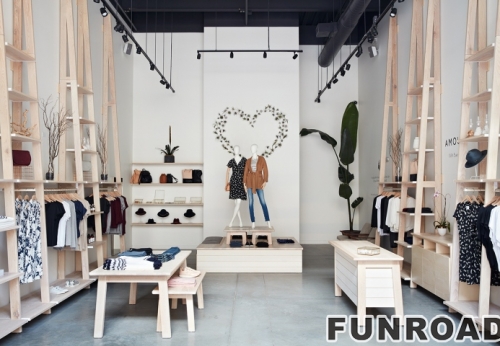 Custom MDF Clothing Display Showcase for Kids’ Clothing Store