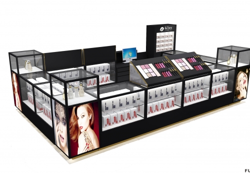 Glass Cosmetic Display Showcase for Makeup Store Display