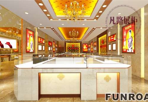 Luxury Wooden Jewelry Display Cabinet for Shopping Mall